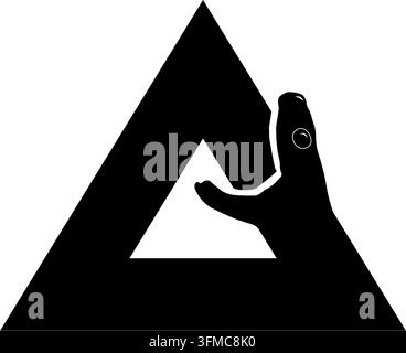 Snake devouring itself, black isolated vector silhouette Stock Vector