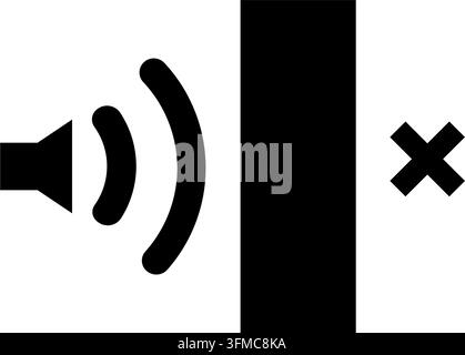 Soundproofing walls, black isolated vector silhouette Stock Vector