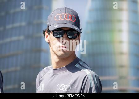 Mtl Example Formulas Audi driver Gabriel Bortoleto of Brazil speaks during a press ...