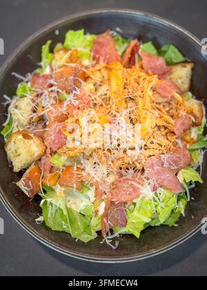 Cesar salad with chicken and bacon Stock Photo