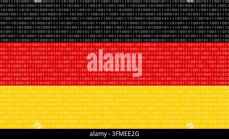 Flag of germany with binary code overlay Stock Photo