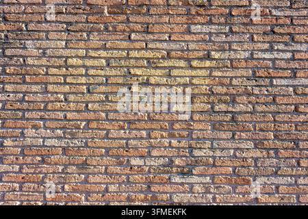 Background from an old rustic red brick wall Stock Photo