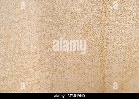 High resolution beige suede fabric texture background featuring a soft microfiber material surface, ideal for interior design projects, furniture upho Stock Photo