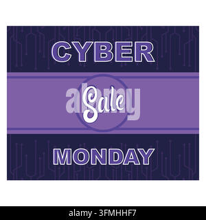 Black friday cyber monday sale. Flat vector modern illustration Stock Vector
