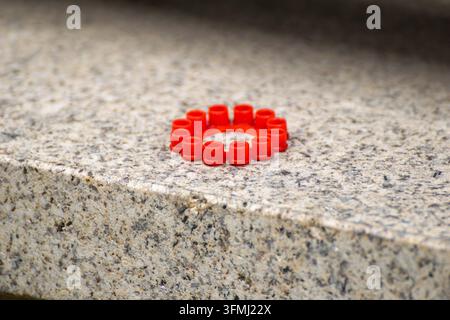 A Close up of a Toy Gun Ammunition The Concept of a Retro Toy Stock Photo