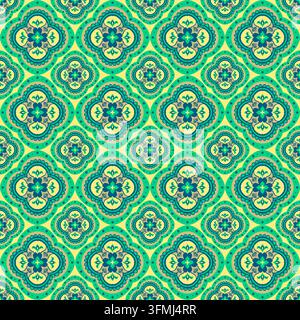 Hand-drawn Seamless Soft Mint Flame Pattern for Cute Nursery Textile ...