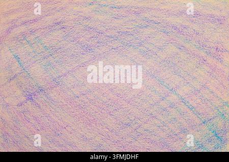 Soft pastel crayon texture on paper abstract background with subtle purple and blue tones Stock Photo