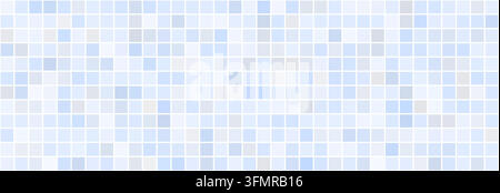 Ceramic tile background, blue and gray seamless square mosaic pattern. Stock Vector