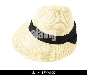 Straw Hat isolated on white background. Stock Photo