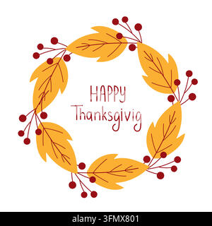 Happy Thanksgiving autumn leaves border separator Stock Vector Image ...