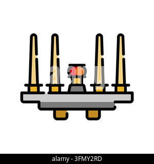 Menorah Icon Professional UI Symbol for Jewish Holidays, Cultural Traditions and Religious Events. It represents faith, light, Jewish heritage, Hanukk Stock Vector