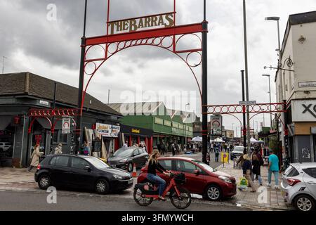 The historic Barras Market in the East End of Glasgow, Scotland on May 30, 2026. Stock Photo