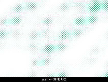 A vibrant green vector background showcasing an organic wave of halftone dots. The progressive sizing creates a fluid sense of motion and depth. This Stock Vector