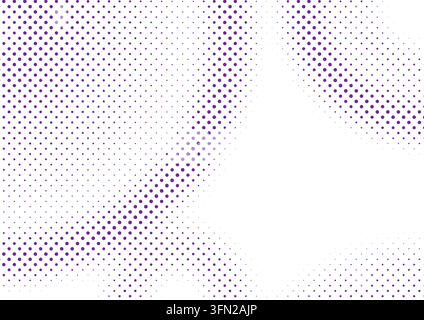 A sophisticated vibrant magenta vector pattern featuring flowing organic waves of halftone dots. The smooth dot size transitions establish a refined s Stock Vector