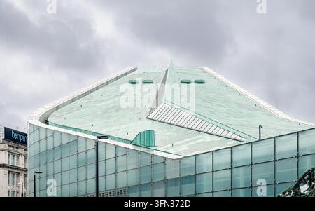 Manchester, England, UK - Urbis National Football Museum gallery & exhibition centre by SimpsonHaugh Stock Photo
