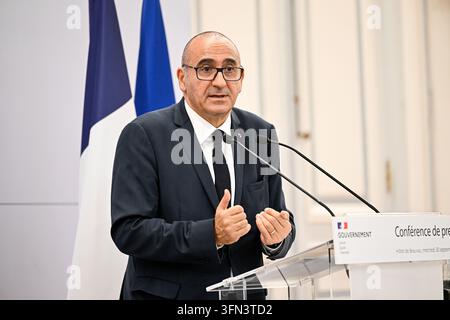 French Minister of the Interior Laurent Nunez addresses a session of ...