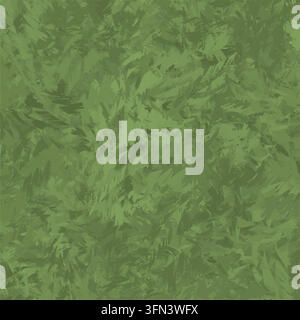 Layered olive green painterly texture with expressive brush marks and earthy tones. Stock Vector