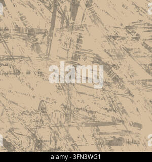 Sandy beige abstract texture with layered gray-brown marks and earthy brushwork. Stock Vector