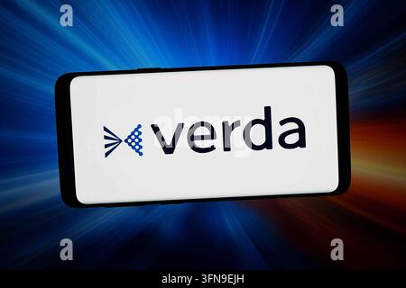 In this photo illustration, the Finnish AI infrastructure company Verda ...