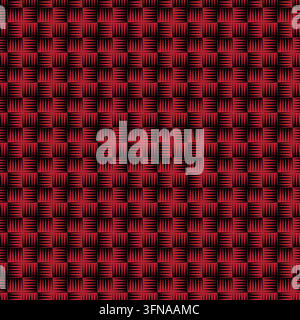 Energetic seamless grid featuring alternating red black spiked squares Stock Vector