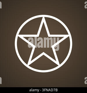 Star - symbol from the flag of North Korea Stock Vector