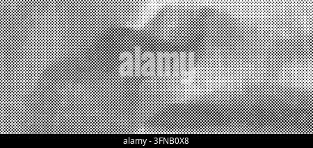 Retro halftone overlay with grunge textures and distressed magazine elements. Authentic vintage aesthetic featuring rough patterns, grain effects, and Stock Vector