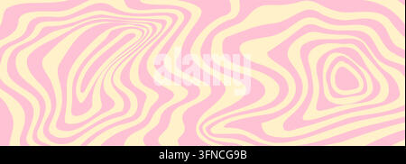 Liquid wave background with trippy curves and psychedelic shapes Stock Vector