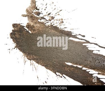 Wet mud isolated on white background. Dirty texture Stock Photo