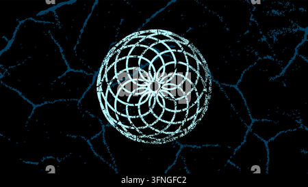 round mosaic shape, color vector illustration Stock Vector