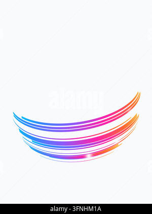 Rectangular gradient strips with squared ends wrap around an invisible sphere to form a spherical ribbon wave on a subtle diagonal lines background wi Stock Vector