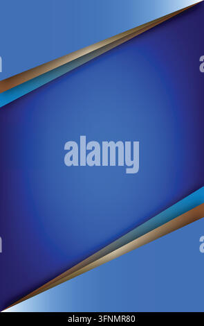 Abstract Blue and Teal Layered Diagonal Background Modern Geometric Gradient Design Stock Vector