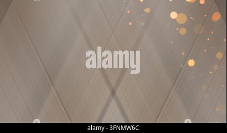 Minimalist architectural detail featuring intersecting lines and ambient lighting. Stock Photo
