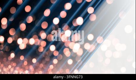 Minimalist bokeh composition featuring blurred circular lights. Stock Photo