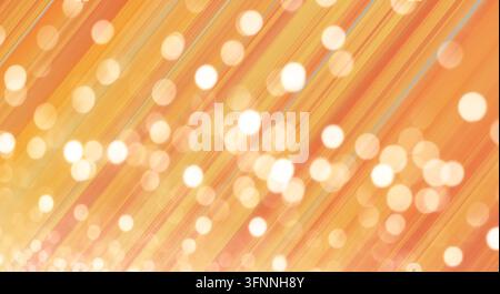 Soft orange and white bokeh pattern with diagonal gradient lines,. Stock Photo
