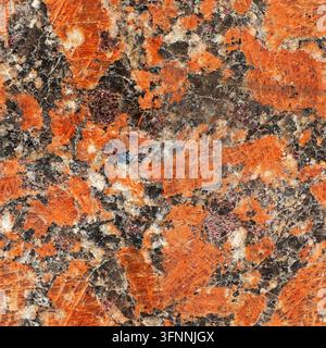 Seamless pattern of red fine-grained Granite close-up Stock Photo