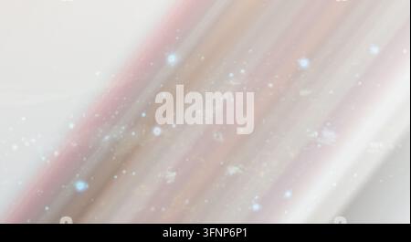 Abstract background with soft light motion and floating glitter particles. Stock Photo