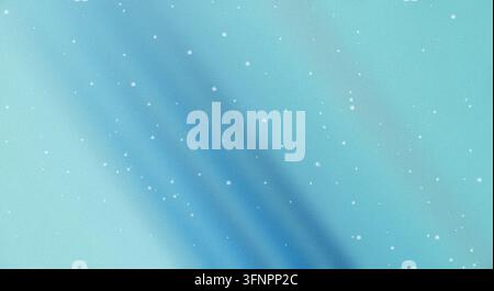 Abstract turquoise and blue gradient background featuring diagonal folds and a grainy texture dotted with glowing white sparkles. Stock Photo