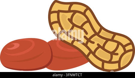 peanut cartoon vector element design template web Stock Vector