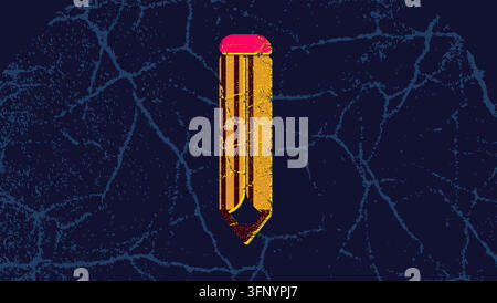 pencil symbol, color vector illustration Stock Vector