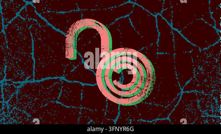 Copyleft symbol, color vector illustration Stock Vector