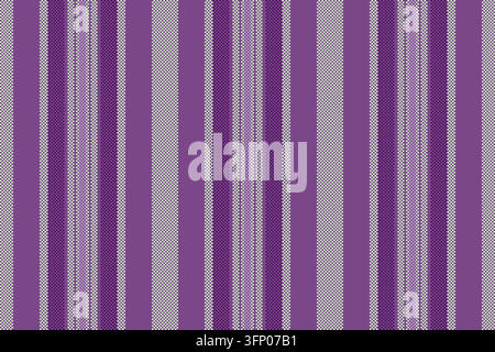 A cultural line based textile pattern presents simple linear geometry with a tailored finish. Purple and light tones give the seamless background clea Stock Vector