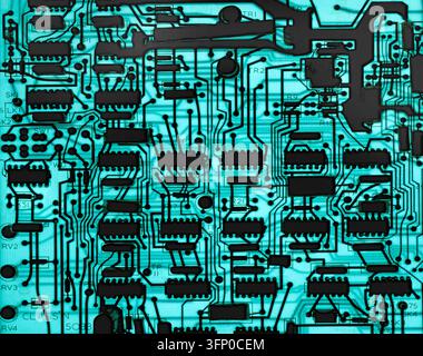 Electronic printed circuit board component. Stock Photo