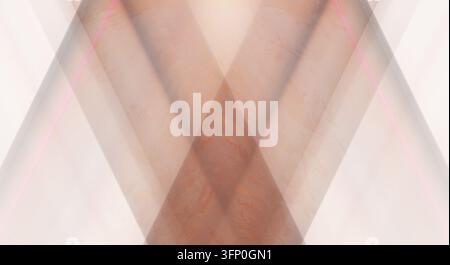 Minimalist composition featuring overlapping translucent geometric layers. Stock Photo