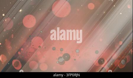 Minimalist cosmic-themed abstract composition featuring blurred light orbs and streaks,. Stock Photo