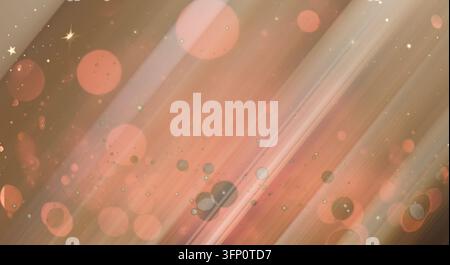 Minimalist abstract composition featuring blurred light streaks and circular bokeh for creative commercial backgrounds. Stock Photo