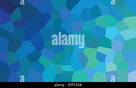 Dynamic abstract low poly background featuring geometric shapes in bright blue and green, suitable for digital art. Stock Vector