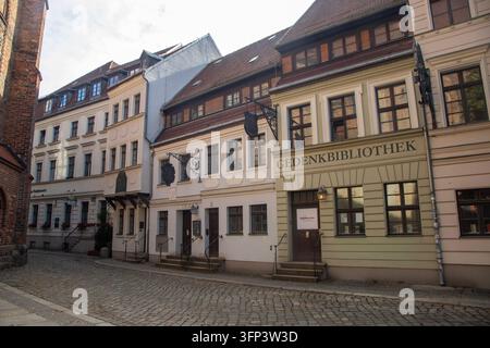 Berlin, Germany; 1st October 2026: Historic cobblestone lane and traditional facades in Berlin’s Nikolaiviertel district Stock Photo