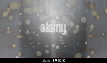Minimalist bokeh composition featuring soft circular light spots and blurred geometric shapes. Stock Photo