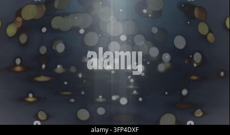 Minimalist bokeh composition featuring blurred circular light spots. Stock Photo