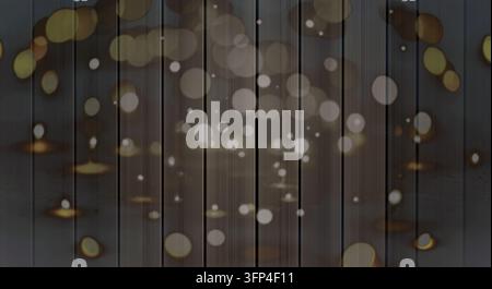Minimalist composition featuring blurred circular light spots on a structured striped backdrop. Stock Photo
